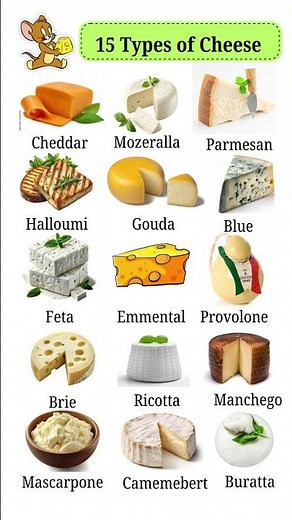 🧀15 Popular Cheese Name | Types of Cheese | Worlds Top Cheese #shorts #cheese #world #top #popular