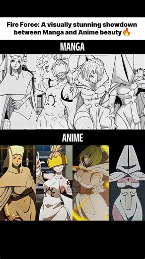 Fire Force: A visually stunning showdown between Manga and Anime beauty🔥#anime #animeshorts #foryou