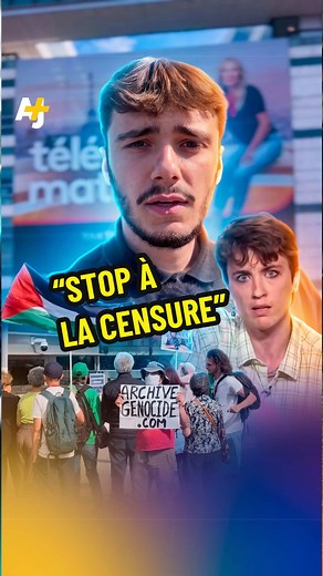 Des soutiens d’Adèle Haenel dénoncent la censure de l’actrice devant le siège de France Télévisions. #ajplusfrancais #francetv #francetelevisions #adelehaenel #censure