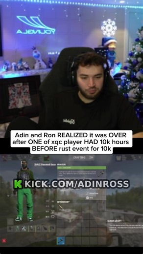 Adin and Ron REALIZED it was OVER after ONE of xqc player HAD 10k hours BEFORE rust event for 10k #adinross #stableronaldo #realize #rust #events