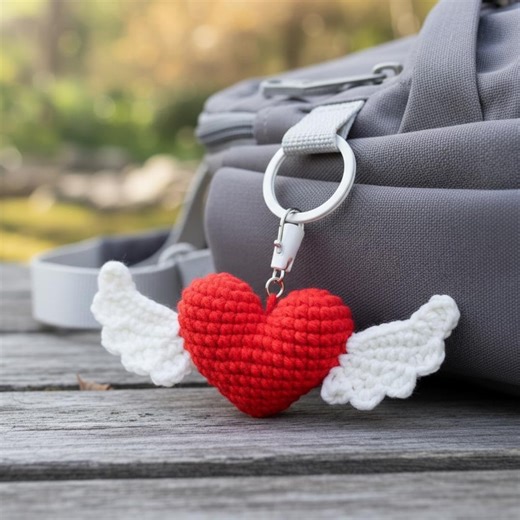 Heart Wings Crochet PDF Pattern, Easy Crochet Angel Heart Hanging for Beginner, Valentine Gift for Lover Step by Step Tutorial - Etsy UK