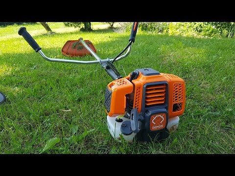 Kosa Demon RQ580T Turbo - unboxing, montaż, START, pierwsze koszenie oraz omówienie tego modelu.