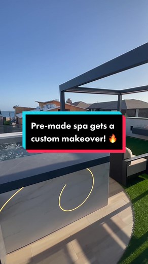 Your rooftop needs a customized spa like this one! 💯 #fyp #landscapedesign #spadesign #hottub #rooftopdeck