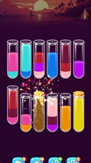 colourful water sort puzzle ASMR gameplay #games #satisfying #gamingshorts #games #asmrgaming