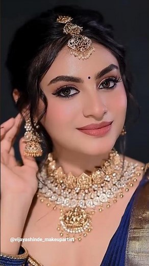 Maharashtrian bridal look| makeup tutorial|marathi Bride#makeupartist#shorts#wedding#fyp#bridesmaids