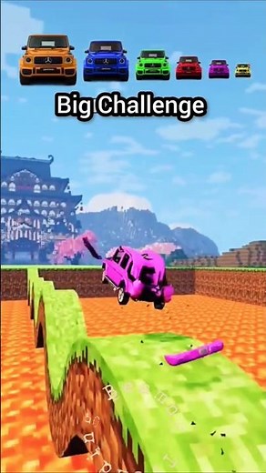 BeamNG Mods | Big & Small Cars vs Wavy Bridge & Minecraft Lava
