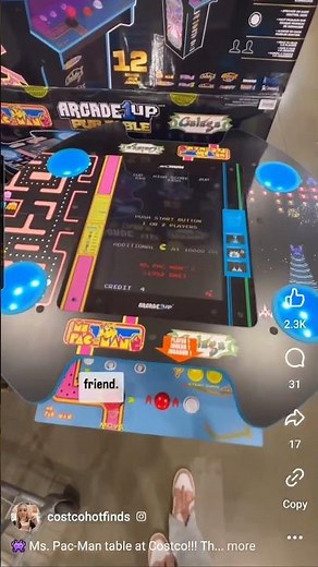 The Ms. Pac-man / Galaga Pub Table / cocktail table #arcade1up #retrogaming #arcadegame #homearcade