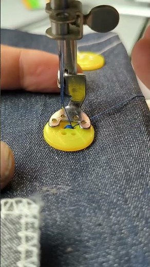 How to Sew a Button with a Portable Sewing Machine #sewing #sewinghacks