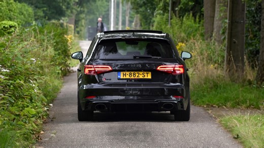 Audi RS3 insane acceleration on a tight countryside road
