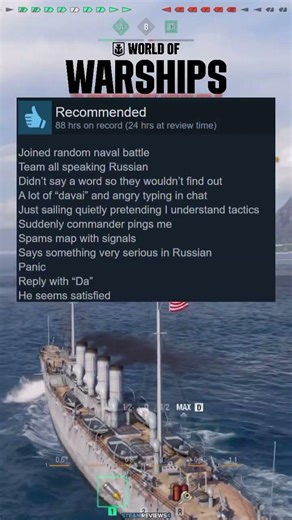 Every World of Warships player be like 😂😂 #steam #review #shorts