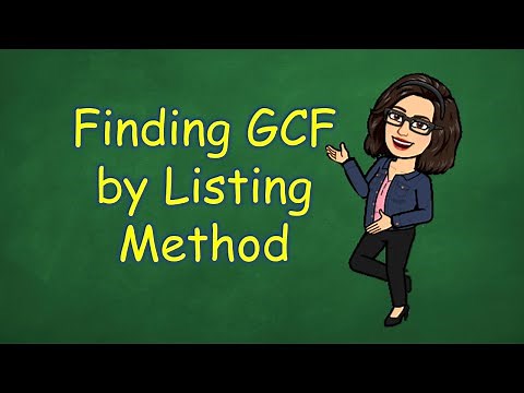 Finding GCF by Listing Method