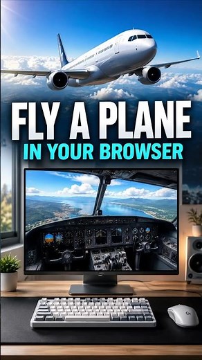 Fly a Real Airplane in Your Browser ✈️ #flightsimulator #shorts #plane