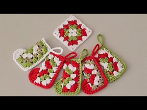 Crochet a Mini Christmas Stocking | Granny Square Pattern