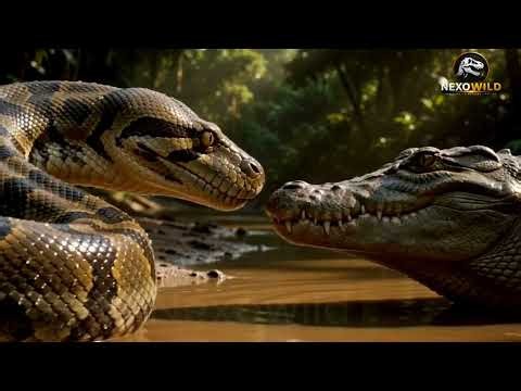 🐍 Giant Python vs Crocodile 🐊 | Deadly Battle for Survival | 4K Wildlife Documentary | NexoWild