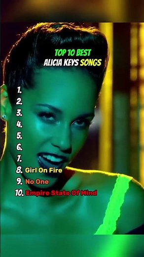 TOP 10 BEST ALICIA KEYS SONGS