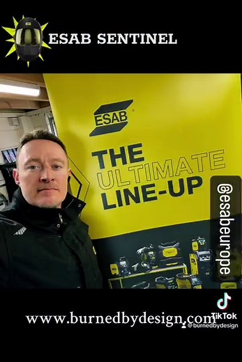 The ESAB Sentinel Welding Helmet - your new best friend in the workshop. With its sleek design and cutting-edge technology, welding has never been more comfortable and safe. Say goodbye to eye strain and hello to precision with its crystal-clear lens and ergonomic fit. Whether you’re a seasoned pro or just starting out, gear up with ESAB and take your welding game to the next level! #ESAB #WeldingLife #Ad | Burned by Design LTD