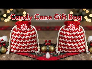 Quick Crochet Candy Cane Bag Pattern | Perfect Last-Minute Handmade Gift