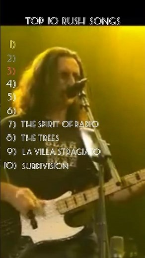 THE TOP 10 RUSH SONGS