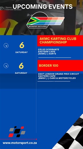 🏁 YOUR MOTORSPORT WEEKEND LINE-UP: 5-7 DECEMBER 2025 #MSAEvents #MotorsportSA #RacingWeekend | Motorsport South Africa