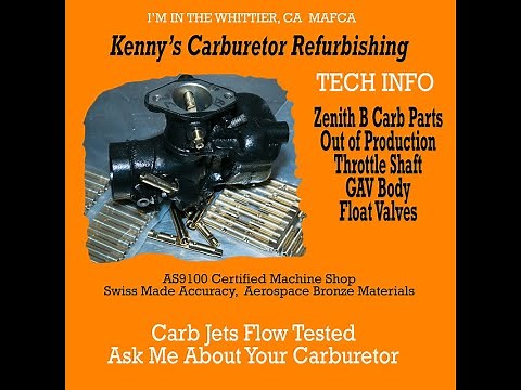 ZENITH Carburetor - Flow Test JETS