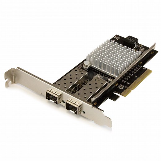 2-Port 10G Fiber Network Card with Open SFP  - PCIe, Intel Chip