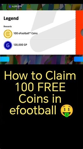 How to Claim 100 FREE Coins in efootball 🤑 #efootball #efootball2026
