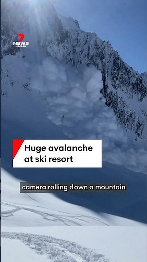 Huge avalanche at ski resort
