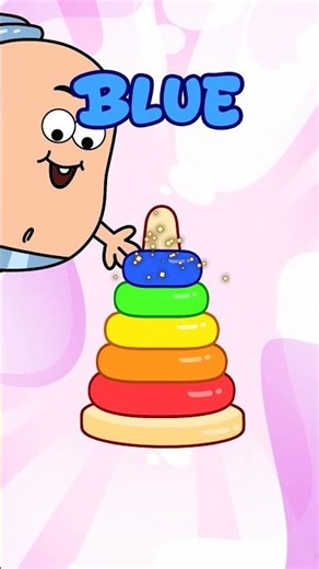 Rainbow Stacking Challenge | Learn Colors Together | Sharing Is Caring | Kids Songs #shorts