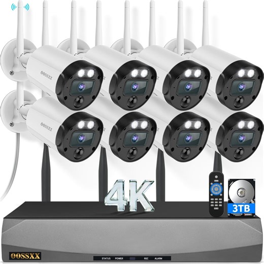 (4K Ultra HD) Outdoor Wireless Security Camera System Video Surveillance WiFi Cameras Systems