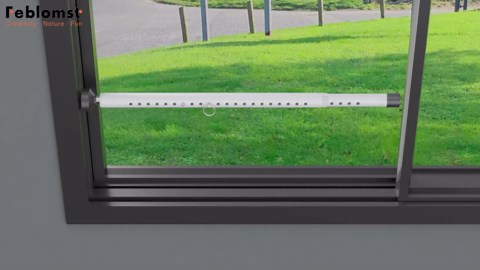 Sliding Door Security Bar 18"-51", Adjustable Security Bars Inside for Sliding Glass Door & Window, Heavy Duty Door Lock Bar with Quick Release, Patio Burglar Proof Stopper for Home Apartment Safety