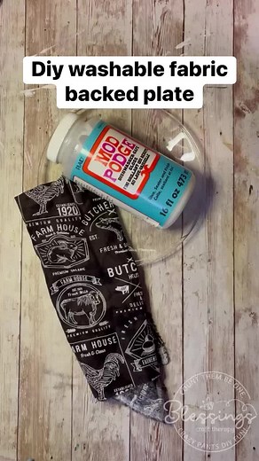 Lets make a washable fabric plate using dollar tree items and some dishwasher safe made podge! Follow for more crazy pants diy fun! #blessingscrafttherapy #crazypantsdiyfun #dollartree #dollartreediy #modpodge #plaidcrafts #blessingscountthembeone | Blessings Craft Therapy