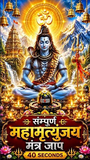 🔱 महामृत्युंजय मंत्र | सम्पूर्ण मंत्र जाप | मात्र 40 सेकंड | Maha Mrityunjaya Mantra