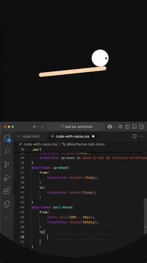 CSS Ball Animation #coding#htmlcss #cssanimation #shorts