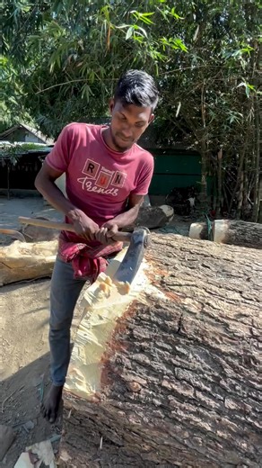 10K views · 90 reactions | See the technique for sizing large tree trunks #reelsviralシ #Amazing #Woodworking #reelsfbシ | Muhammad Nawaz | Facebook
