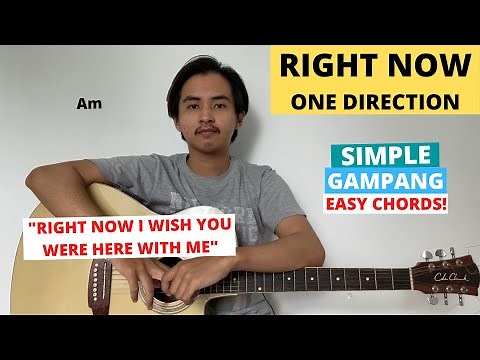 EASY GUITAR CHORDS (Right Now - One Direction) (Guitar Tutorial) Simple!
