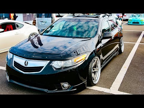 (4K)ACURA TSX VIPSTYLE modified アキュラTSXカスタム - LOWFEST 2018