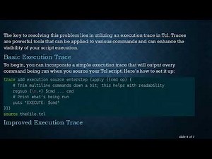How to Print Every Command Inside a Tcl Script to the Shell with tcl