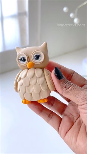 𝗝𝗲𝗻𝗻𝗮 𝗛𝗮𝗻𝗱𝗖𝗿𝗮𝗳𝘁𝘀 on Instagram: "Make owl 🦉 with easy steps !! All materials available at, www.jennaclays.com"