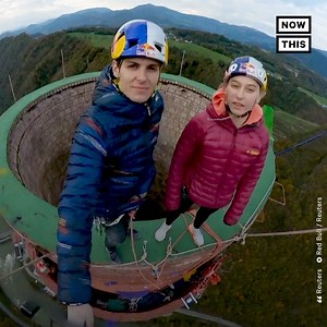 To the chimney and beyond! These Slovenian climbers scaled Europe’s tallest smokestack 🧗‍♀️ | NowThis