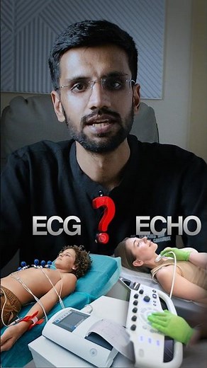 Difference between Ecg and Echo #ecg #echo #hearttest