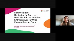 SBN Webinar- Designing for Success- How We Built an Intuitive SAP Fiori App for WBS Element Master Data