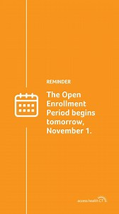 Tomorrow is the first day of Open Enrollment for 2026 health and dental coverage. Whether you’re renewing your coverage or shopping for a plan for the first time, we’re here to help – and all help is free. https://bit.ly/3Aruoi1 | Access Health CT