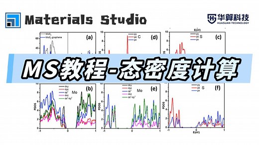 【从0学MS】保姆级态密度计算教程！DOS、PDOS无障碍输出，参数设置 图形分析一次搞定！| 华算科技