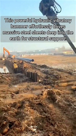 Unstoppable Power: Driving Giant Steel Piles!