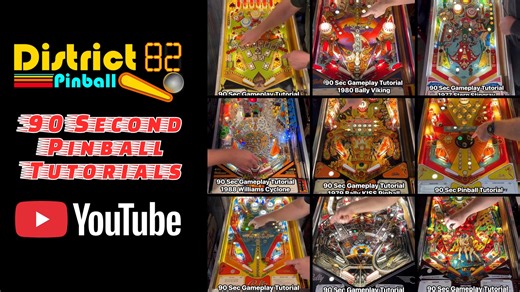Listen to all that info! New 90 second pinball tutorials coming daily! We've created a playlist on YouTube for easy access whether you are at home or on location. https://www.youtube.com/playlist?list=PLnpouQ1vT6iQlnTGfCcOj_50Ddy6Ras7d Don't forget to LIKE, FOLLOW and Hit the BELL icon to be notified when new videos are added! | District 82 Pinball Arcade