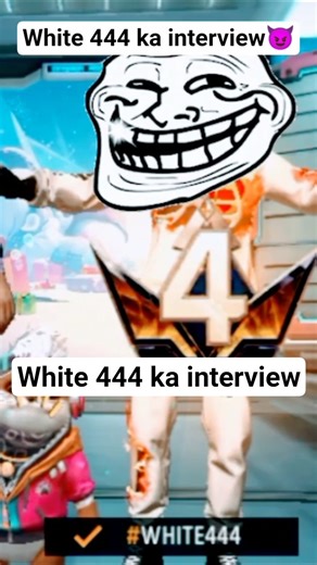 white 444 interview 😈#sarkargaming#freefire#shortclips