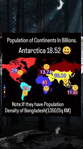 Population of Continents // If they have Density of Bangladesh // Mapping Series // Episode 17 //