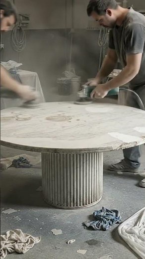Luxury Round Dining Table Makeover (Marble + Fluted Base) 😍