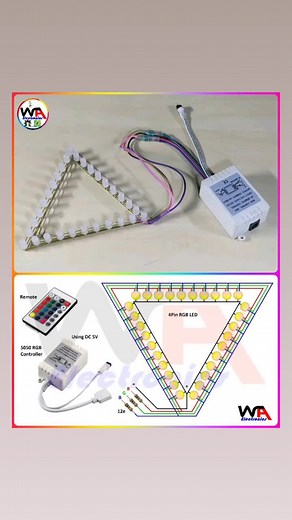 Mobile Controlled Multi-Color LED Circuit | Arduino Switch Chaser Random Light
