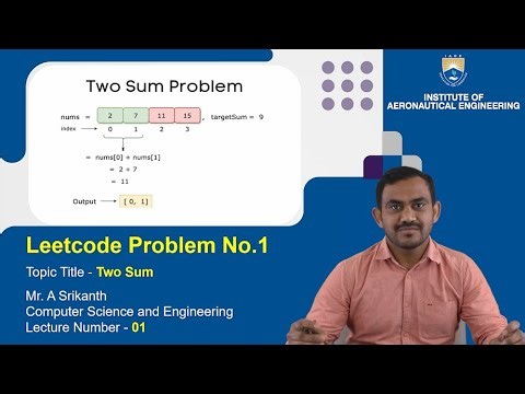 Two Sum - LeetCode Problem 1 | Python Solution Explained by Mr. A Srikanth